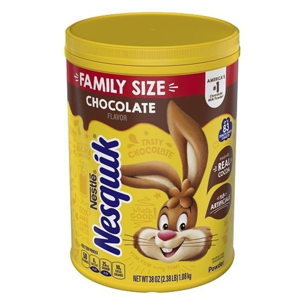 Nesquik Family Size Chocolate Flavor Powder Drink Mix, 38 Ounce -- 6 Per Case