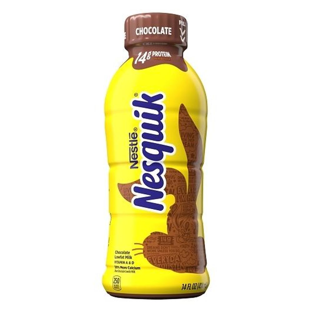 Nesquik Ready To Drink Chocolate Lowfat Milk, 14 Fluid Ounce -- 12 Per Case