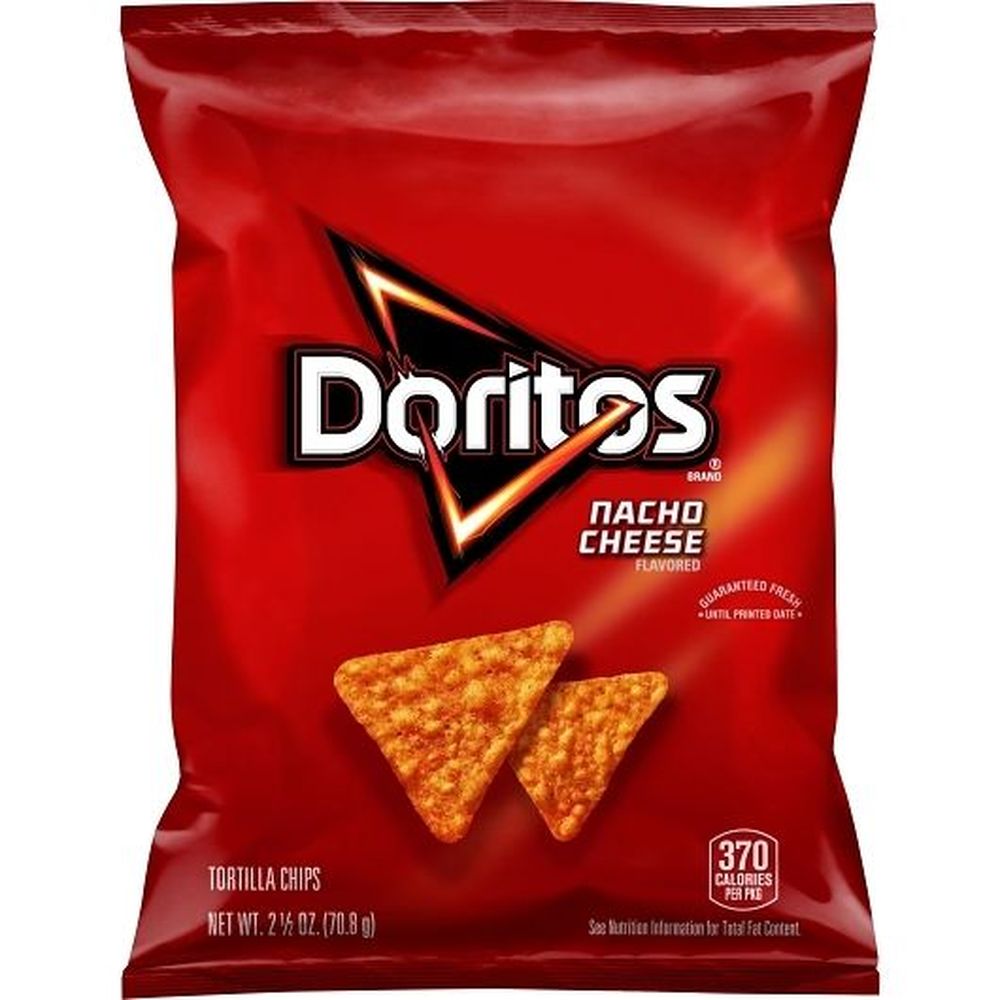 Doritos Nacho Cheese Tortilla Chips, 2.5 Ounce -- 24 Per Case