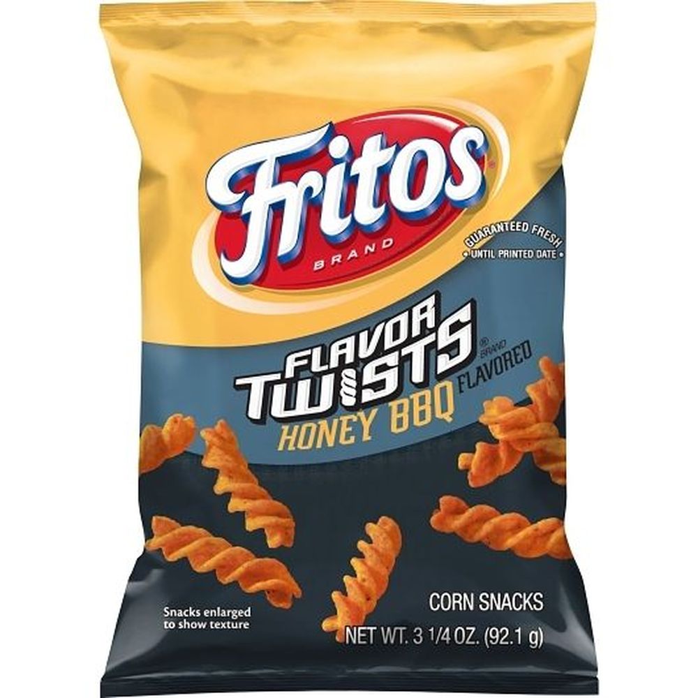 Fritos Flavor Twists Honey Bbq Flavored Corn Snacks, 3.25 Ounce -- 36 Per Case