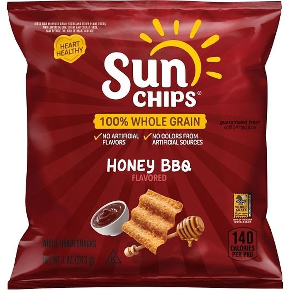 Sun Chips Honey Barbecue Whole Grain Chips, 1 Ounce -- 104 Per Case