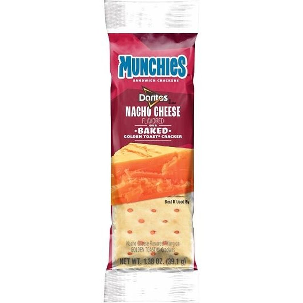Munchies Doritos Nacho Cheese Sandwich Crackers, 1.38 Ounce -- 96 Per Case