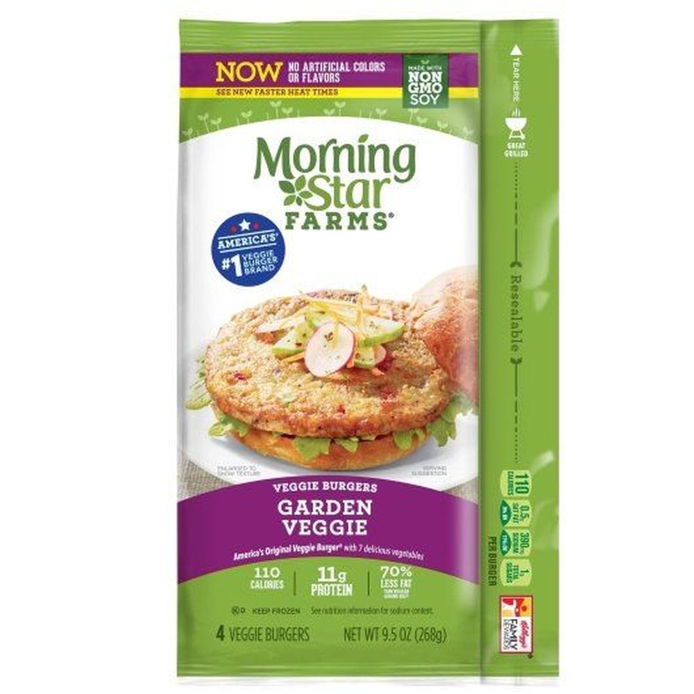 Morningstar Farms Garden Veggie Burger Patties, 9.5 Ounce -- 8 Per Case