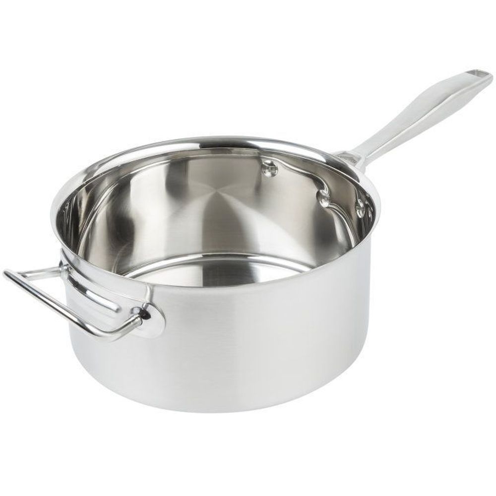 Vollrath Intrigue 18 Gauge Heavy-duty 18/8 Stainless Steel Sauce Pan With Helper Handle, 4 1/4 Quart Capacity