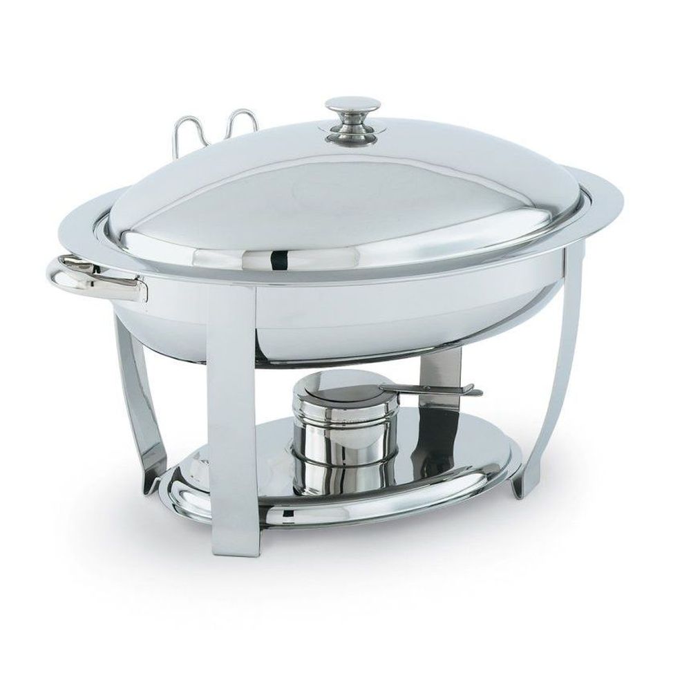 Vollrath Orion Stainless Steel Oval Chafer With Lift Off Cover, 6 Quart Capacity