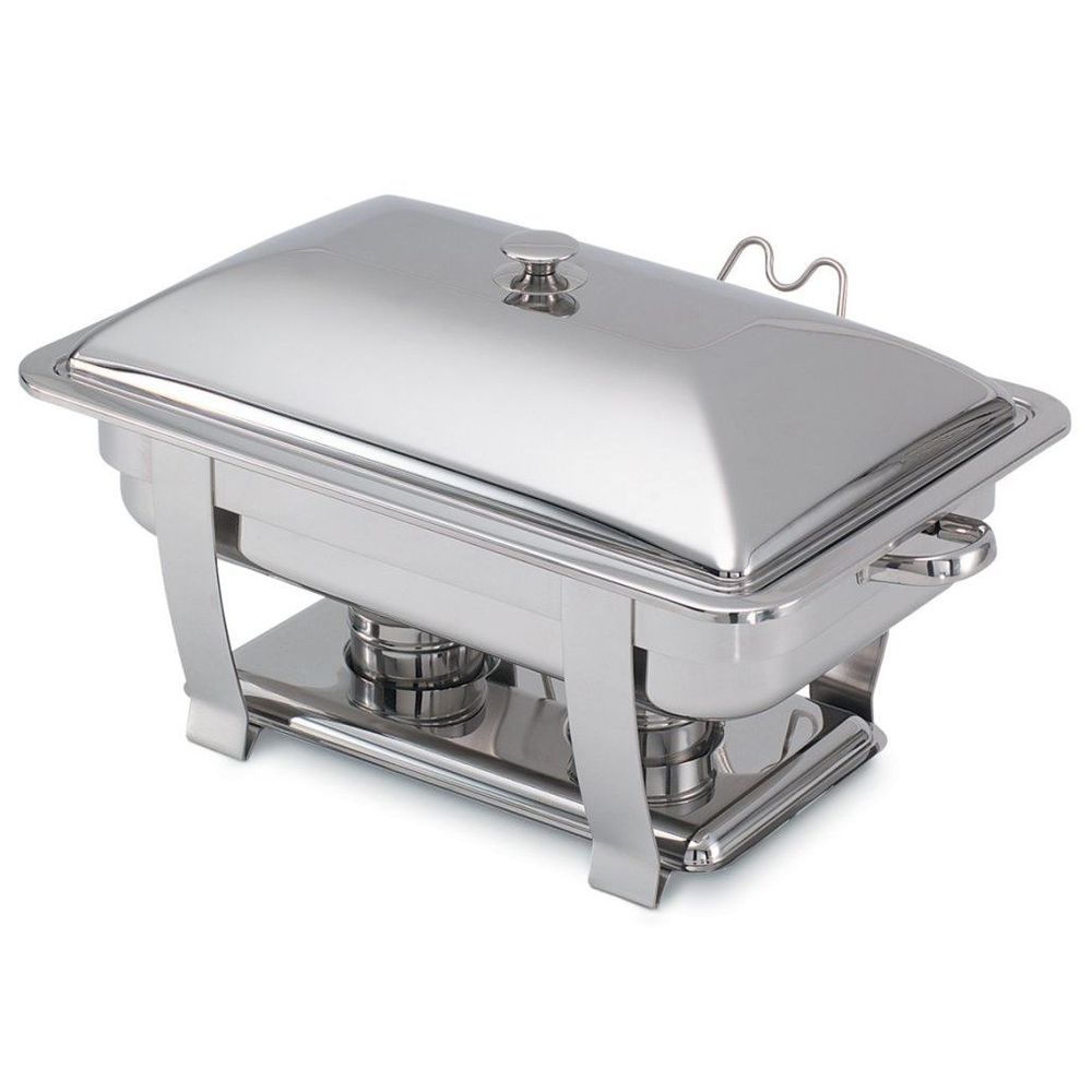 Vollrath Orion Chafer Oblongo De Acero Inoxidable Con Tapa Desmontable, Capacidad De 9 Cuartos De Galón