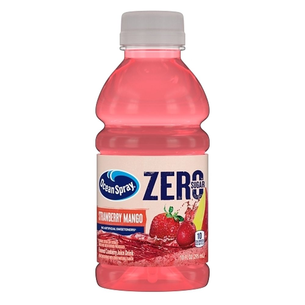 Ocean Spray Zero Sugar Strawberry Mango Juice Drink, 10 Fluid Ounce -- 24 Per Case