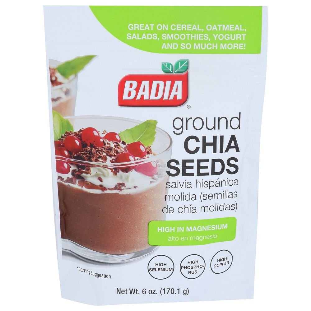 Badia Ground Chia Seeds, 6 Ounce -- 8 Per Case