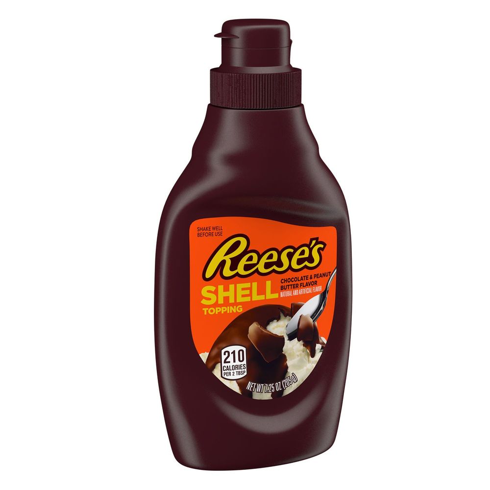 Cobertura De Chocolate Y Mantequilla De Maní Que Se Endurece Reese's, 7.25 Onzas -- 6 Por Caja