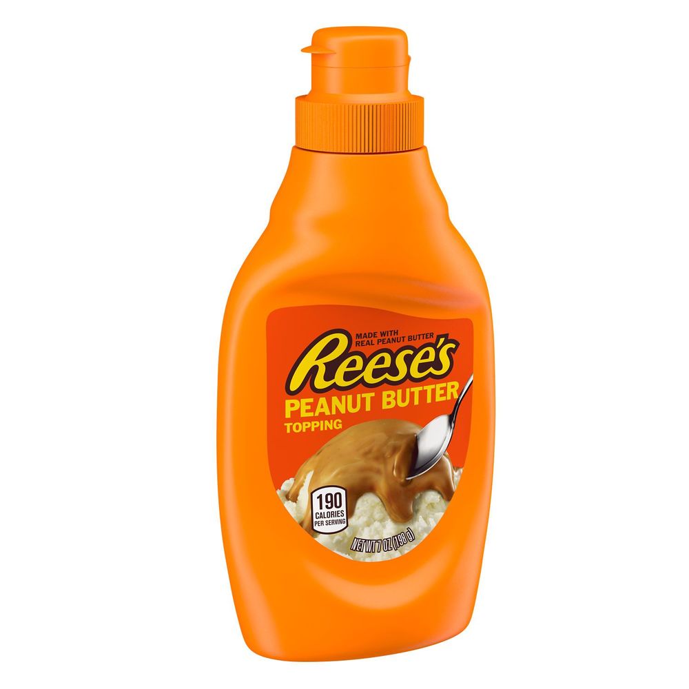 Cobertura De Mantequilla De Maní Reese's, Botella De 7 Onzas -- 6 Por Caja