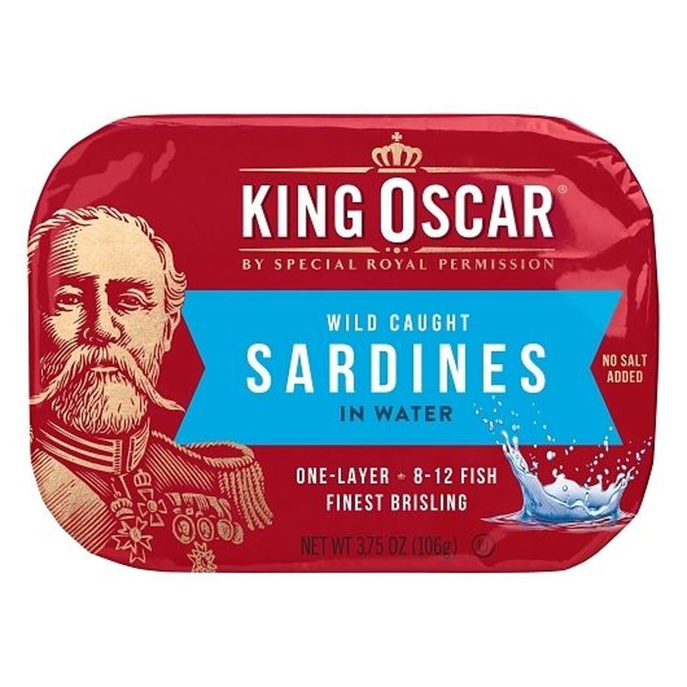 King Oscar 1 Layer Sardines In Water, 3.75 Ounce -- 12 Per Case