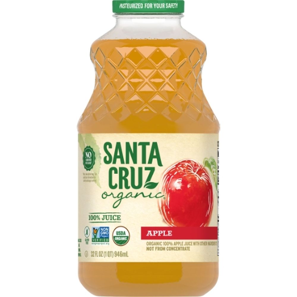 Santa Cruz Organic Apple Juice, 32 Fluid Ounce -- 6 Per Case