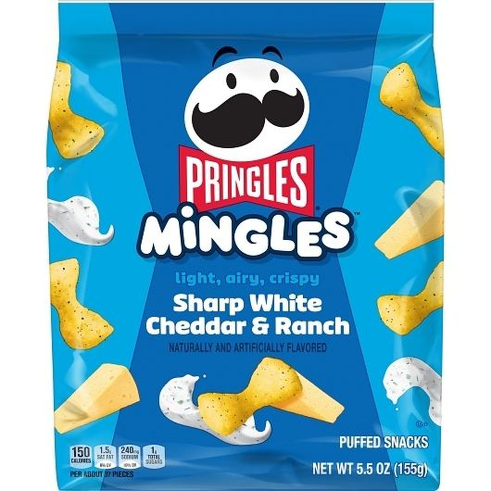 Mingles Sharp White Cheddar and Ranch Puffed Snacks