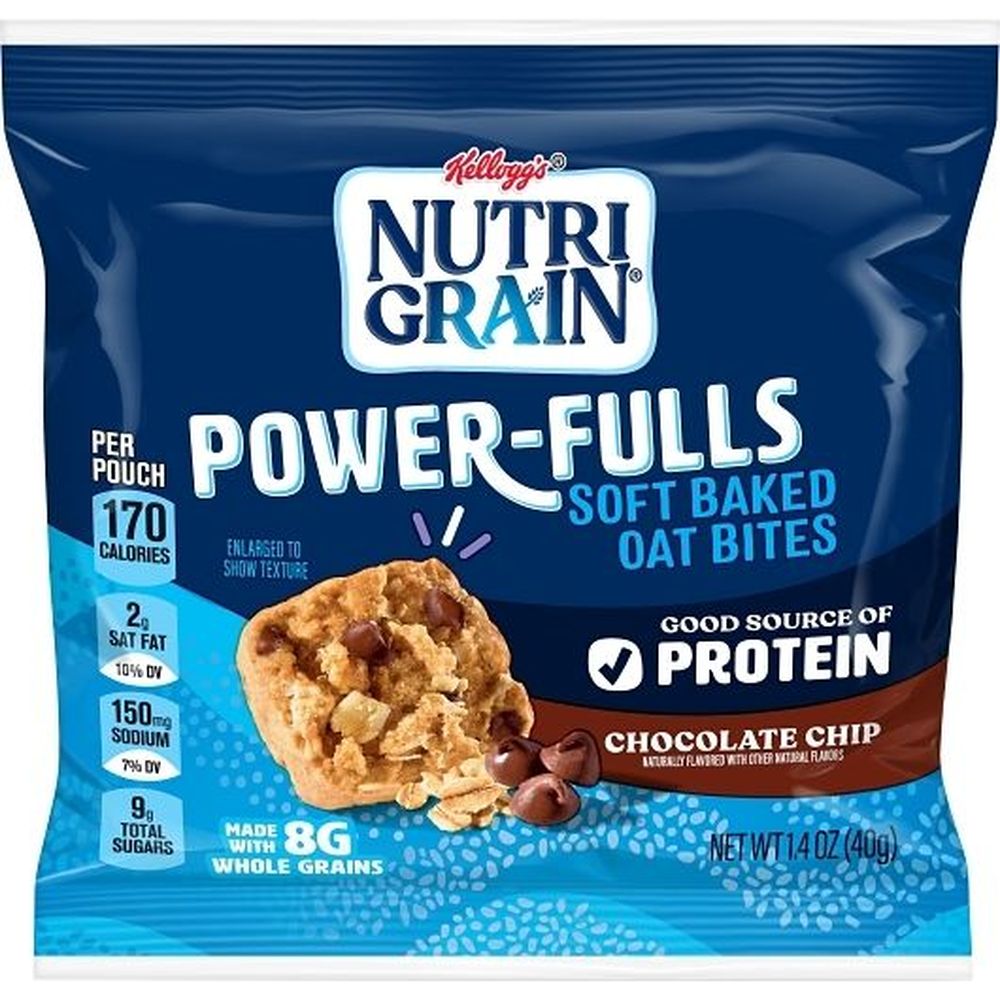 Nutri-grain Chocolate Chip Powerfulls Soft Baked Oat Bites, 1.4 Ounce -- 20 Per Case
