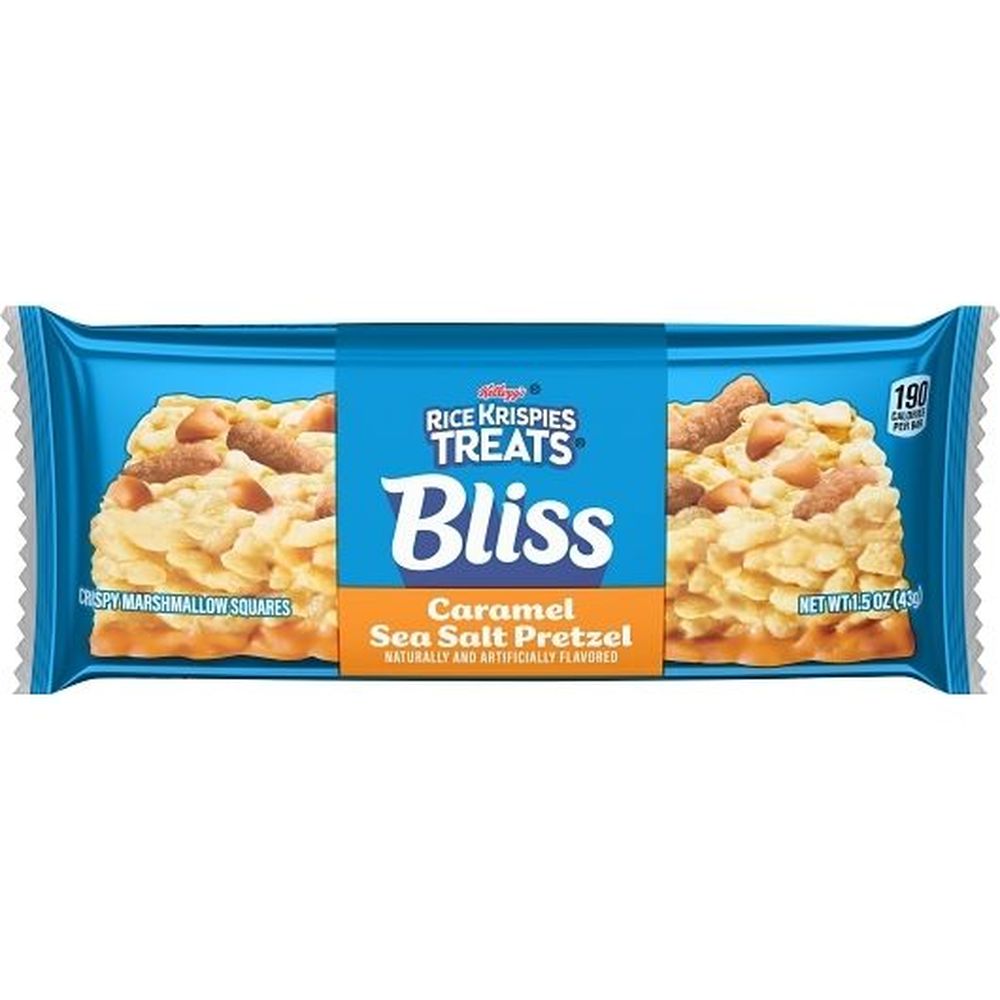 Rice Krispies Treats Bliss Caramel Sea Salt Pretzel Crispy Marshmallow Squares, 1.5 Ounce -- 96 Per Case