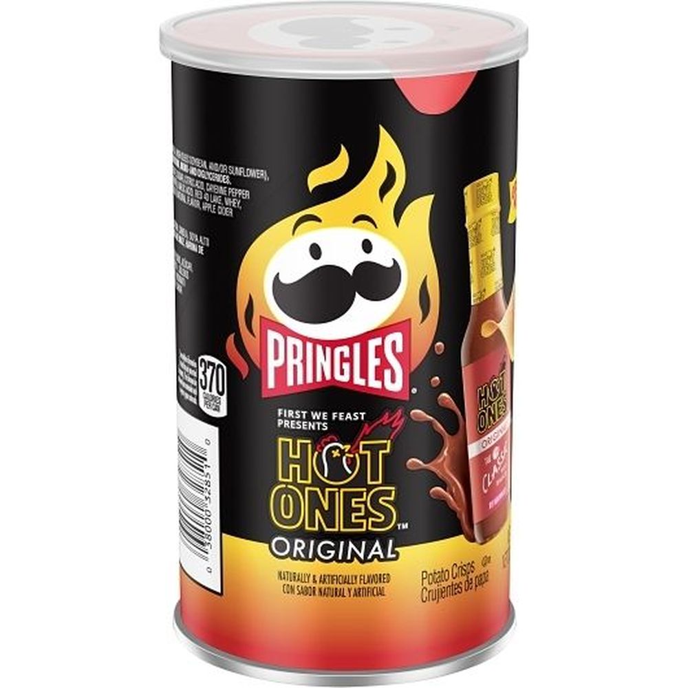 Pringles Hot Ones Classic Original Potato Crisps, 2.5 Ounce -- 12 Per Case
