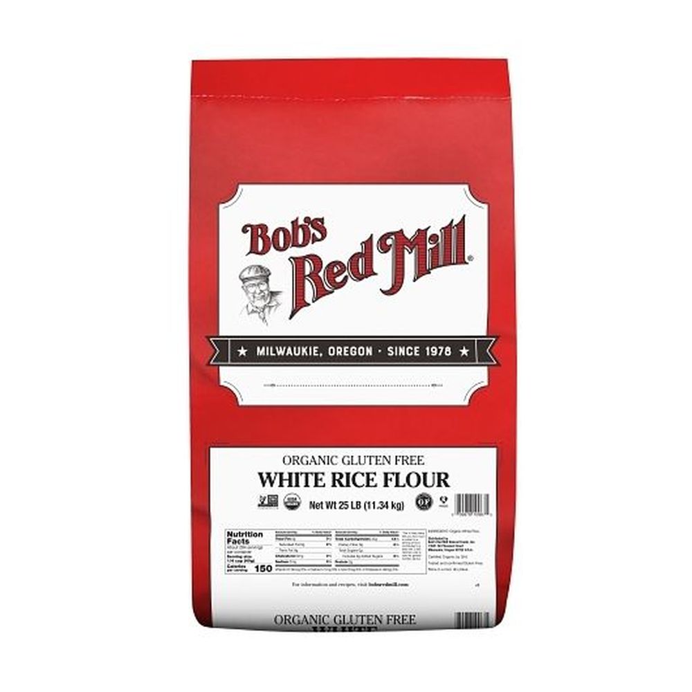 Bob's Red Mill Organic White Rice Flour, 25 Pound