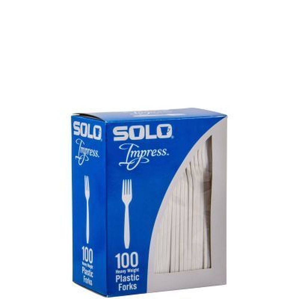 Solo Impress White Heavy Weight Polystyrene Fork, 6.95 X 1.08 Inch -- 1000 Per Case