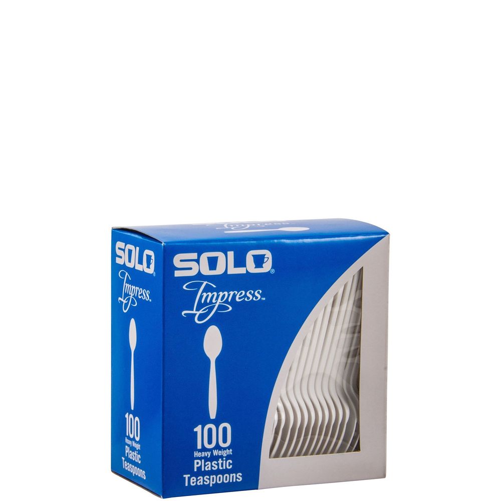 Solo Impress White Heavy Weight Polystyrene Teaspoon, 6 X 1.25 Inch -- 1000 Per Case
