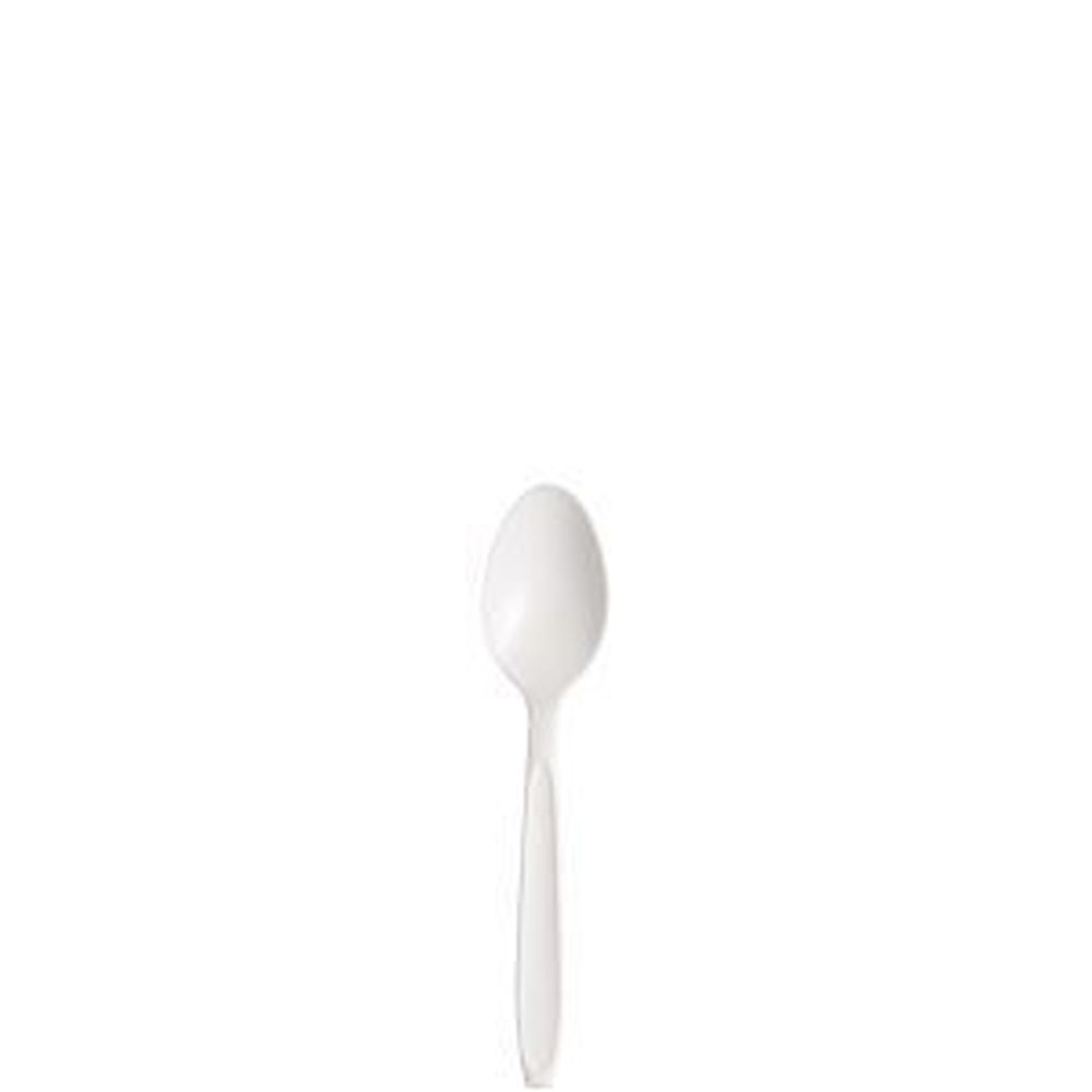 Solo Reliance White Medium Heavy Weight Polystyrene Teaspoon, 5.62 X 1.9 X 0.6 Inch -- 1000 Per Case