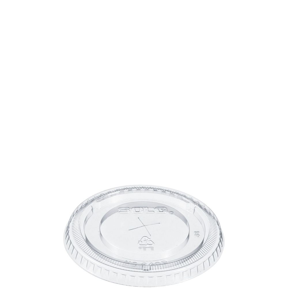 Clear Flat Lid with Straw Slot for Y12T and P12T Cold Cup