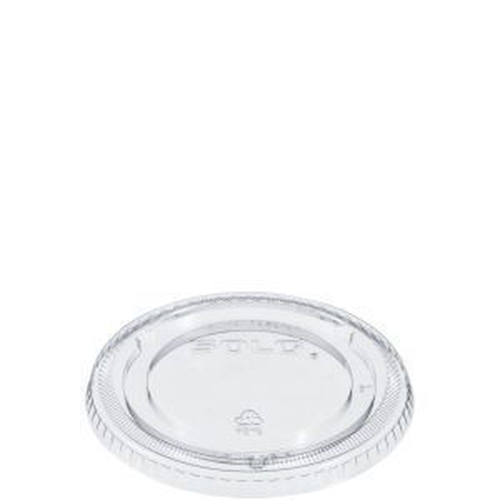 Clear PET Plastic Non-Vented Lid for Solo 16 Ounce Plastic Cup
