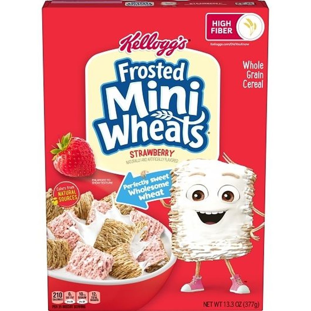 Frosted Mini-wheats Strawberry Cereal, 13.3 Ounce -- 10 Per Case