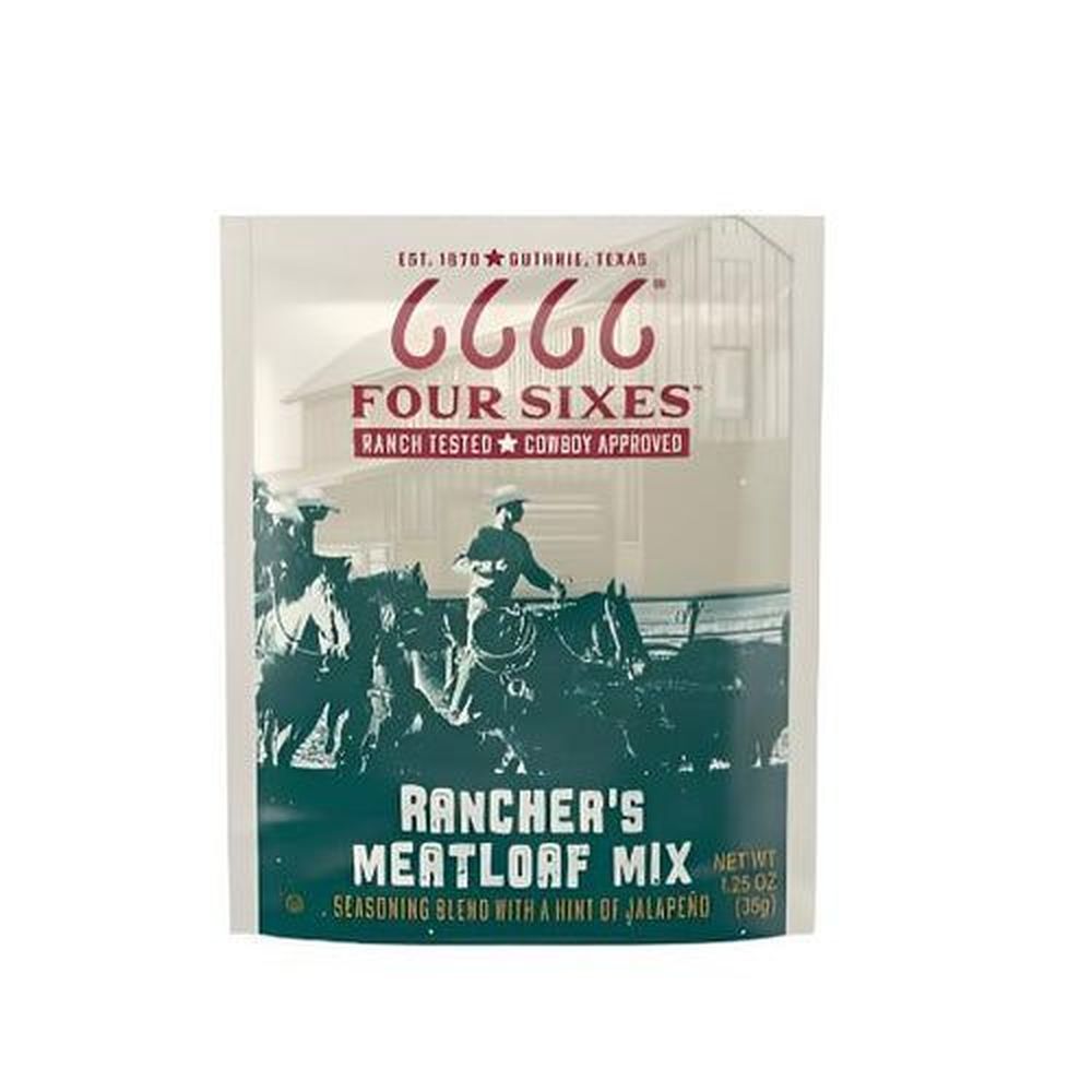 Four Sixes Ranchers Meatloaf Mix Seasoning, 1.25 Ounce -- 12 Per Case