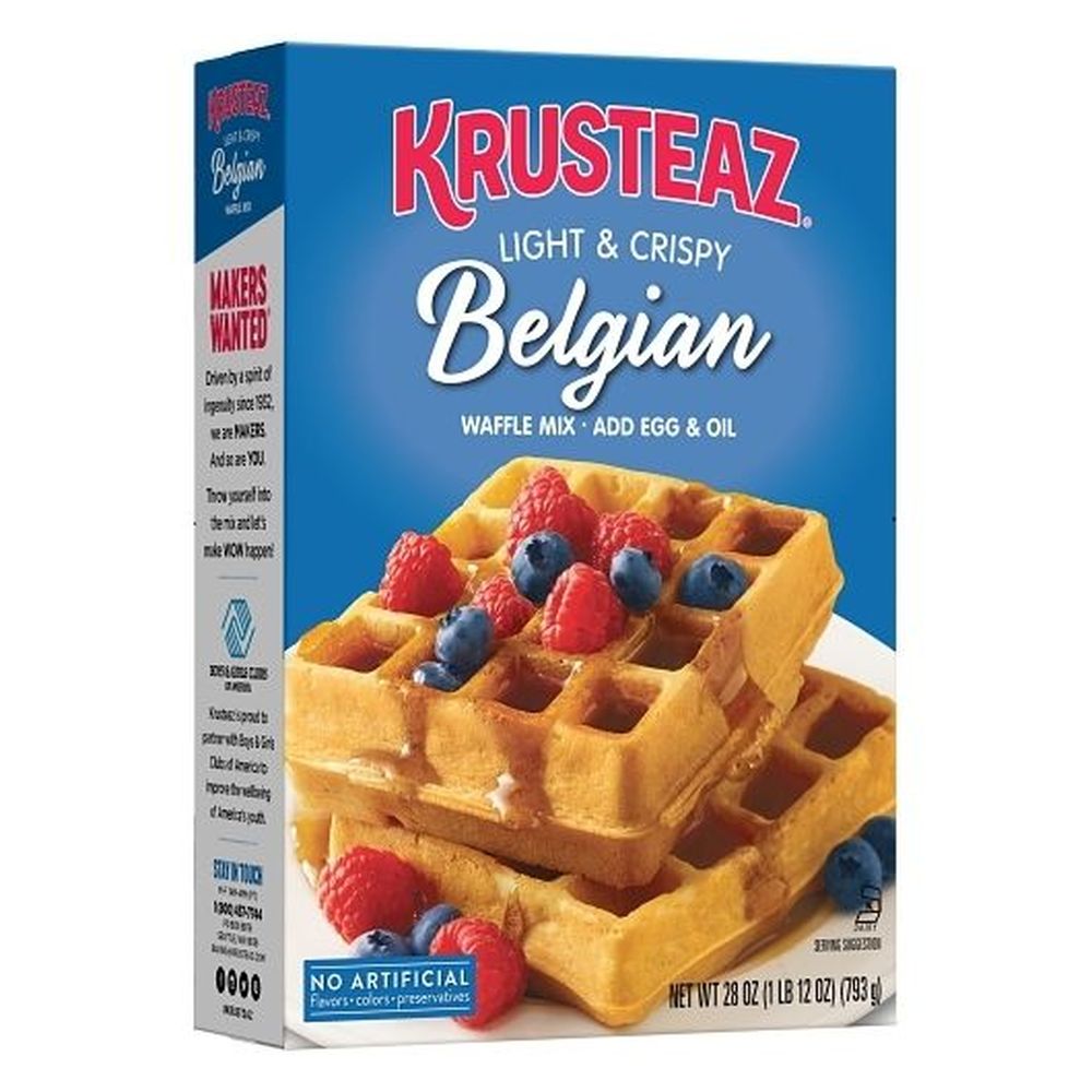 Krusteaz Belgian Waffle Mix, 28 Oz -- 8 Per Case