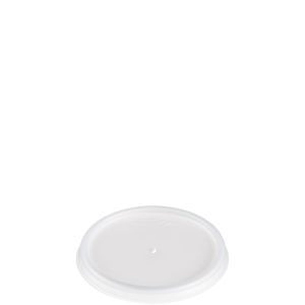 HIPS Plastic Translucent Vented Lid for 4 Ounce Foam Cup and Container
