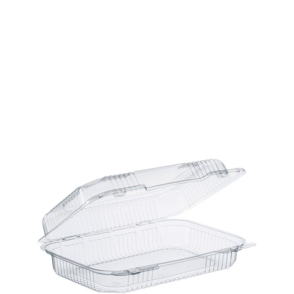 Staylock Clear Pet Hinged Lid Container, 9.4 X 6.8 X 2.6 Inch -- 250 Per Case