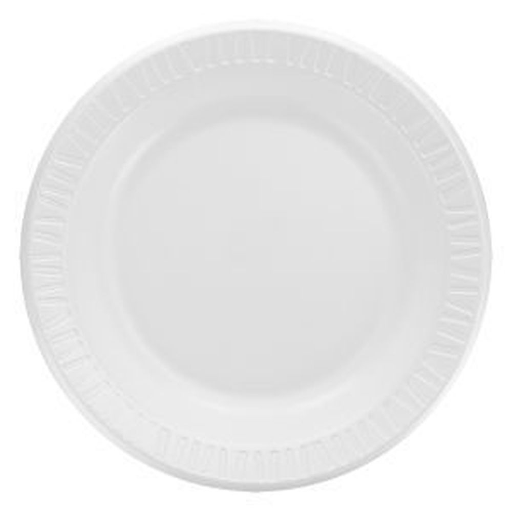 Quiet Classic Xps White Laminated Foam Plate, 10.25 Inch -- 500 Per Case