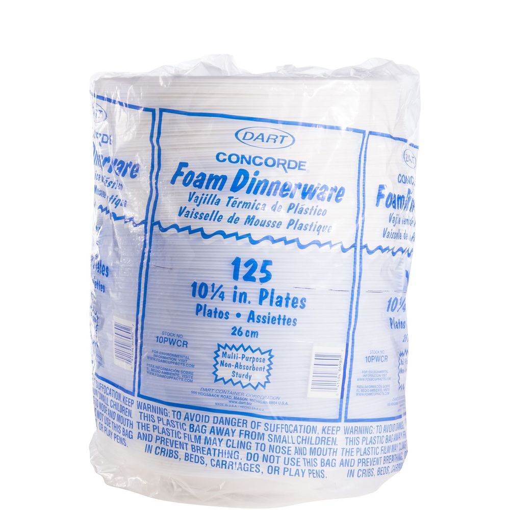 Concorde White Xps Non-laminated Foam Bowl, 10.25 Inch -- 500 Per Case