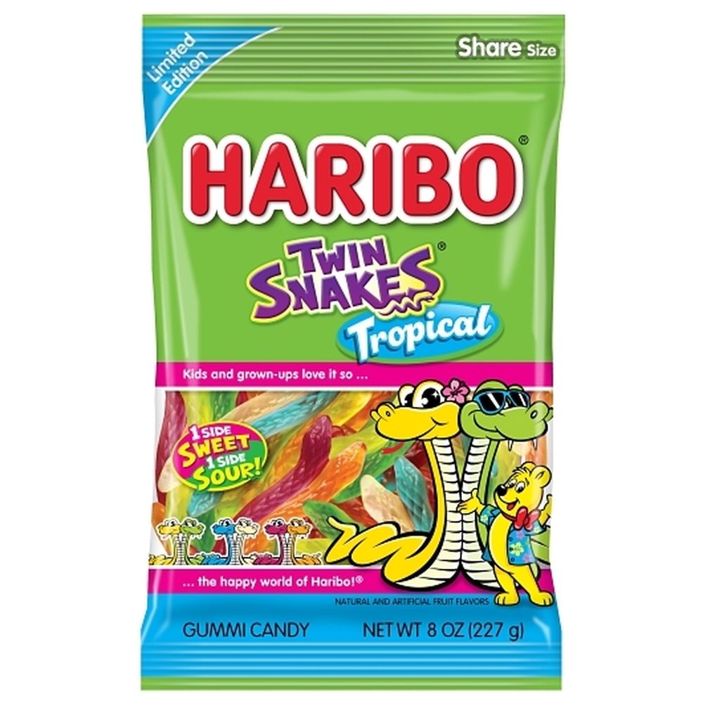 Twin Snakes Tropical Gummy Candy 8 Ounce