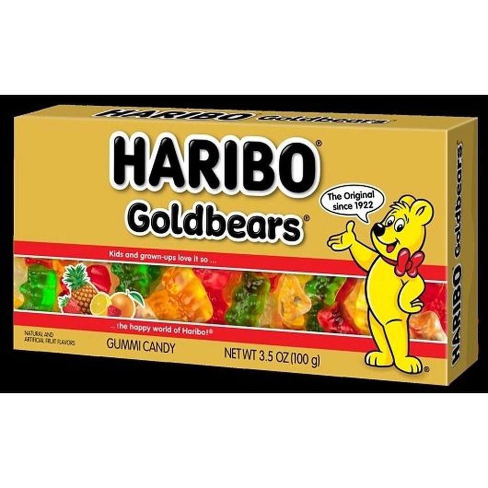 Haribo Goldbears Dulces De Gomitas - Caja Para Cine, 3.5 Onzas -- 12 Por Caja