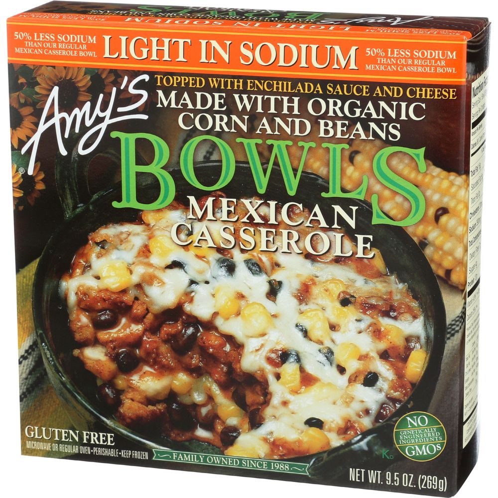 Organic Mexican Casserole Bowl with Corn and Beans