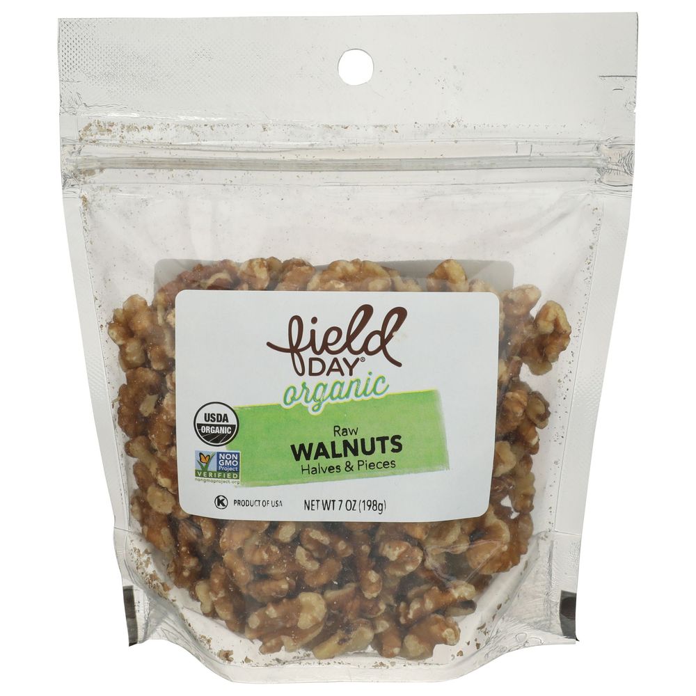 Organic Raw Walnuts Halves and Pieces