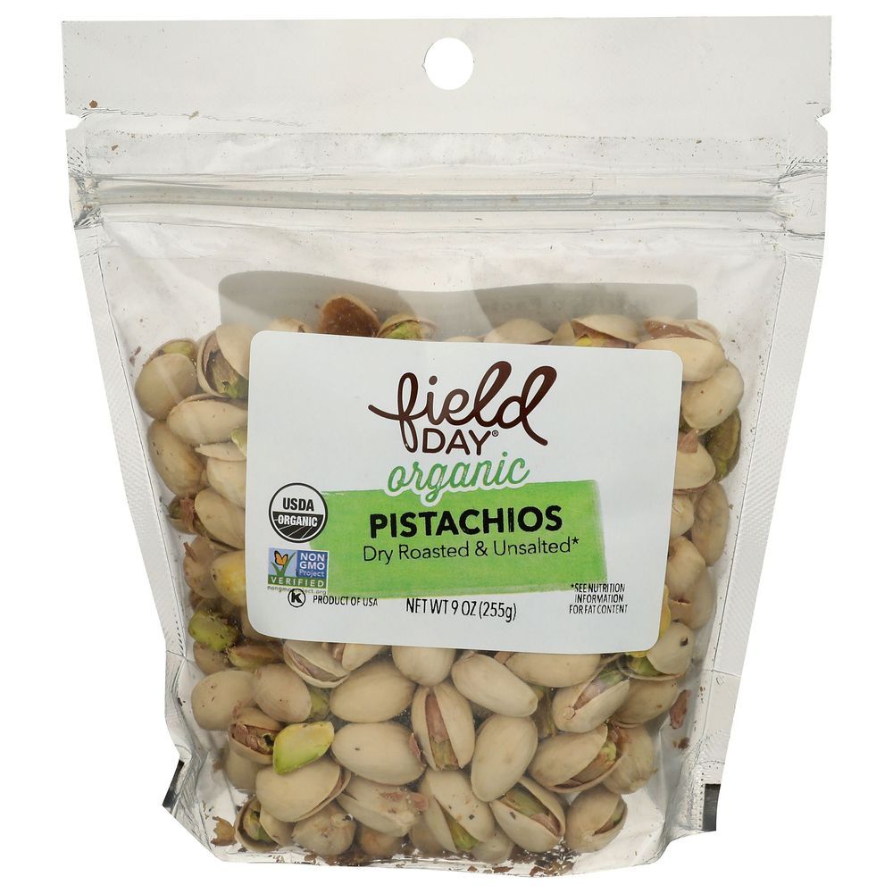 Organic Dry Roasted and Unsalted Pistachios