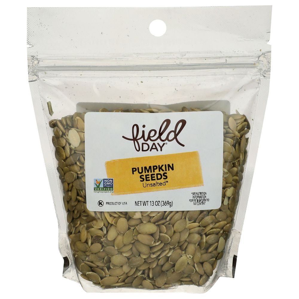 Field Day Unsalted Pumpkin Seeds, 13 Ounce -- 8 Per Case