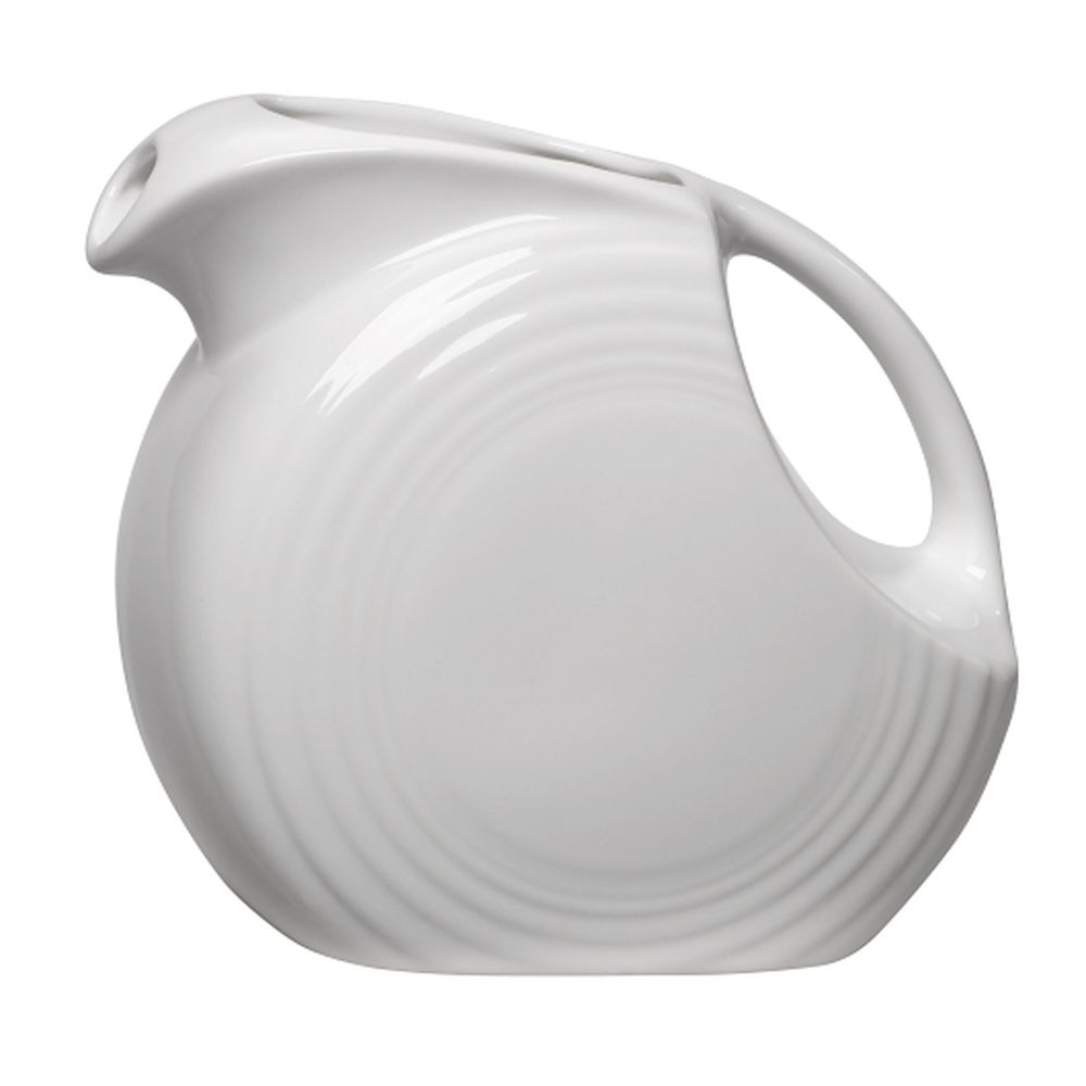 Fiesta 2 Quart White Large Disk Pitcher, 2 Count