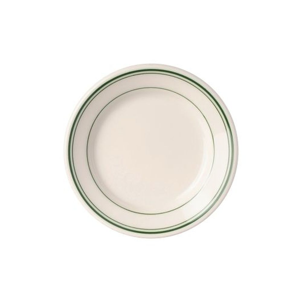 Green Band China 6.25 inch Rolled Edge Plate, 36 count