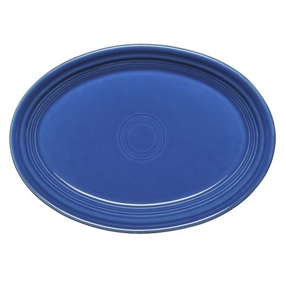 Fiesta 13.625 X 9.5 X 1.75 Inch Lapis Large Oval Serving Platter, 12 Count