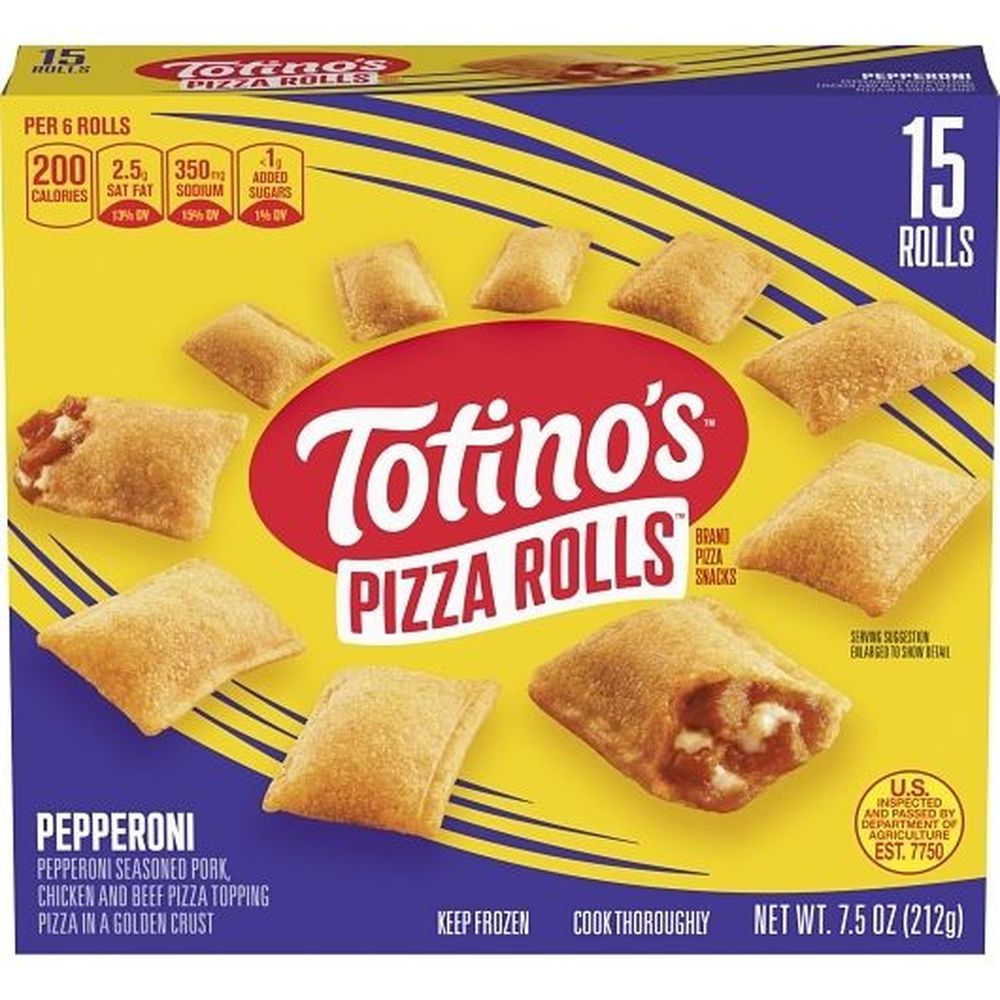 Pizza Rolls De Pepperoni Totino's, 7.5 Onzas -- 12 Por Caja