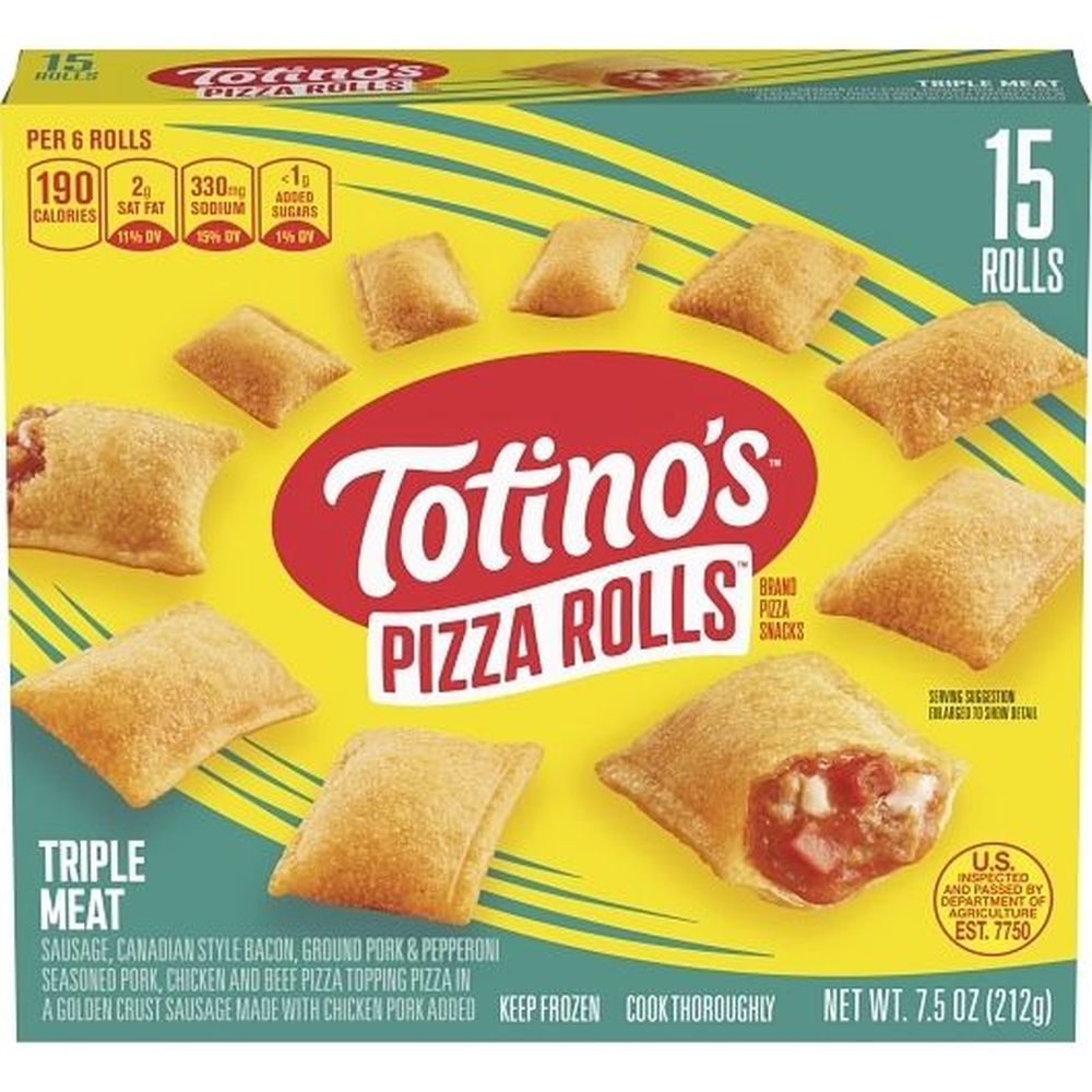 Totino's Triple Meat Pizza Roll, 7.5 Ounce -- 12 Per Case