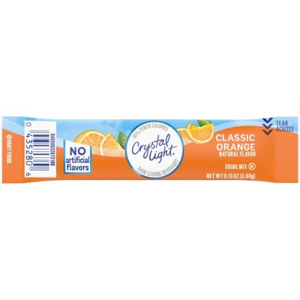 Crystal Light On The Go Classic Orange Drink Mix, 0.13 Ounce, 10 Count -- 12 Per Case