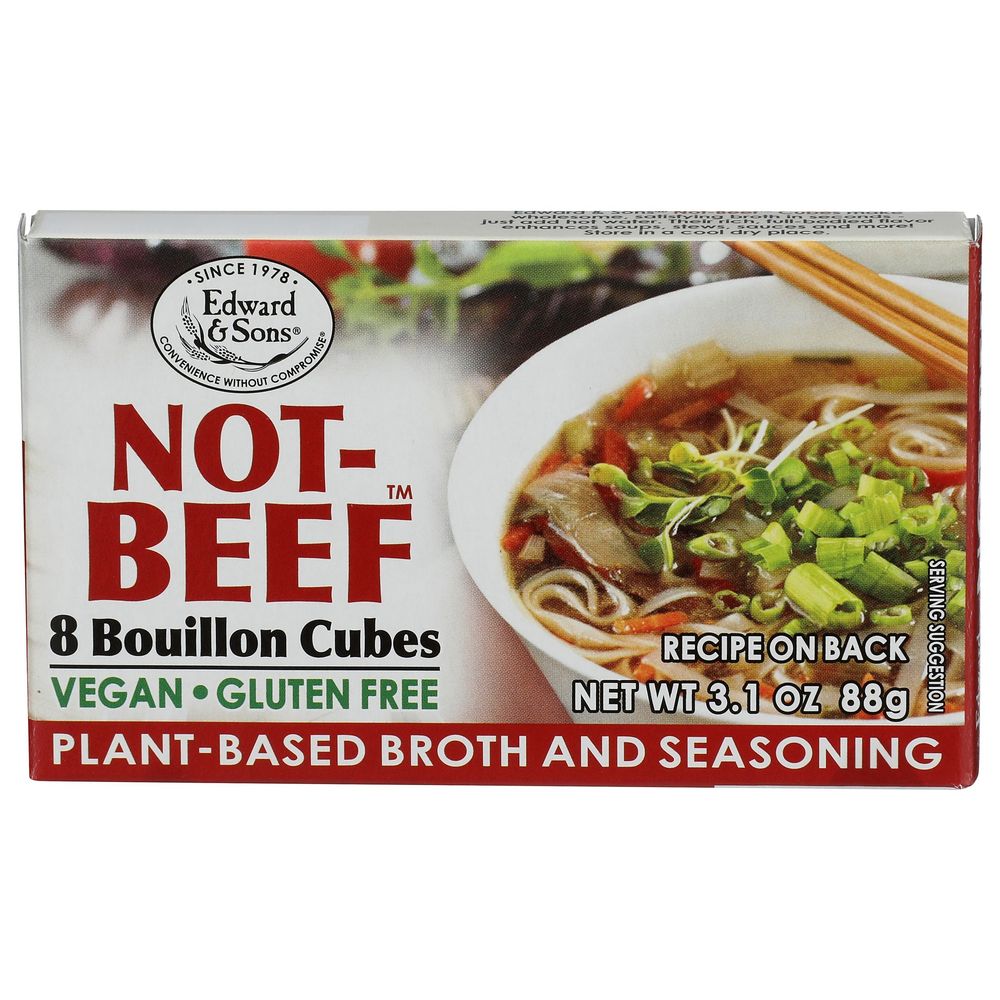 Edward & Sons Not Beef Bouillon Cubes, 3.1 Ounce -- 12 Per Case