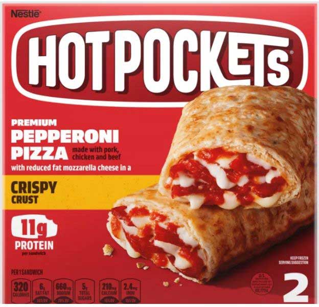 Hot Pockets Pepperoni Pizza Crispy Crust Sandwich - Skinny Box, 9 Ounce -- 8 Per Case