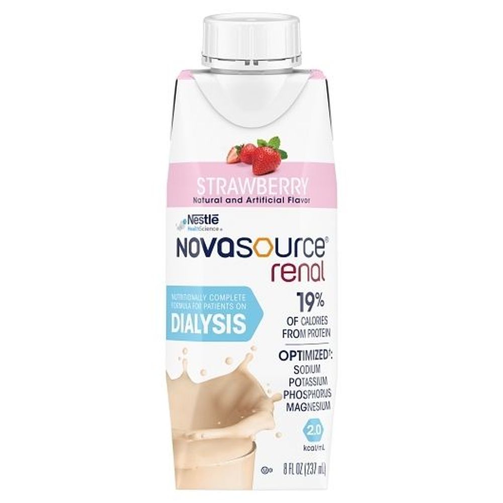 Novasource Renal Strawberry Complete And Calorically Dense Formula For Adult, 8.01 Fluid Ounce -- 24 Per Case