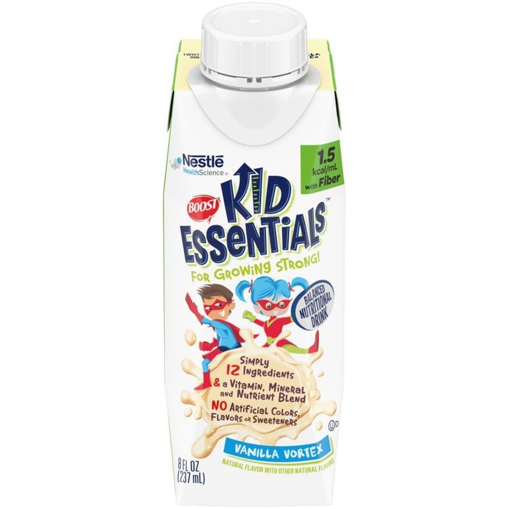 Boost Kid Essentials 1.5 With Fiber Vanilla Vortex Balanced Nutritional Drink, 8.01 Fluid Ounce -- 24 Per Case