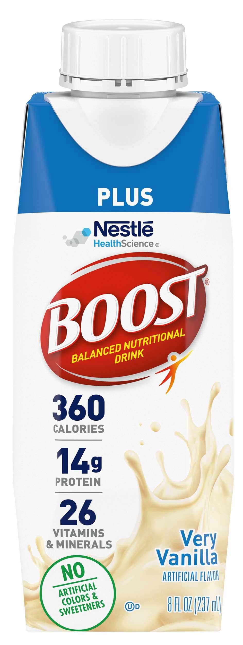 Boost Plus Very Vanilla Balanced Nutritional Drink, 8.01 Fluid Ounce -- 24 Per Case